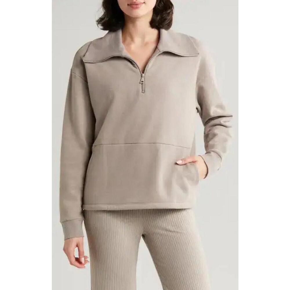 Beyond Yoga Track Half Zip Pullover Sweatshirt Sz Small In Burch